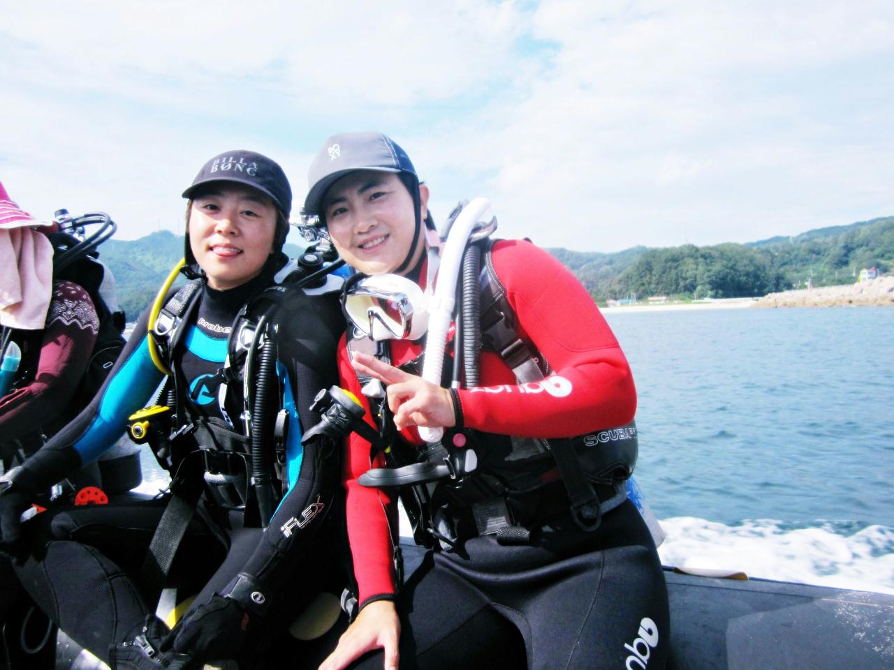 첫 보트 다이빙 패닉