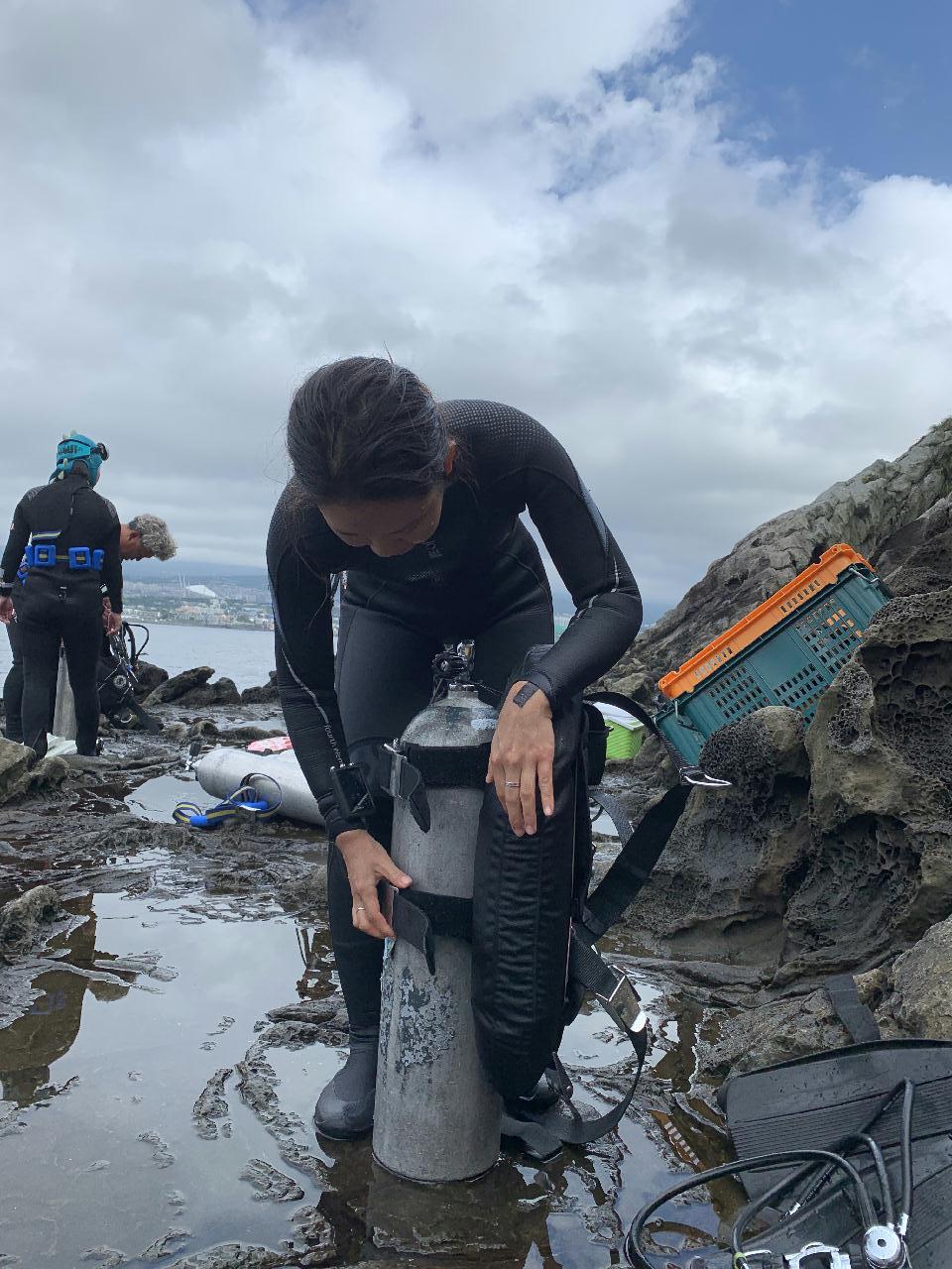 The second day fun diving with Yun-hee?