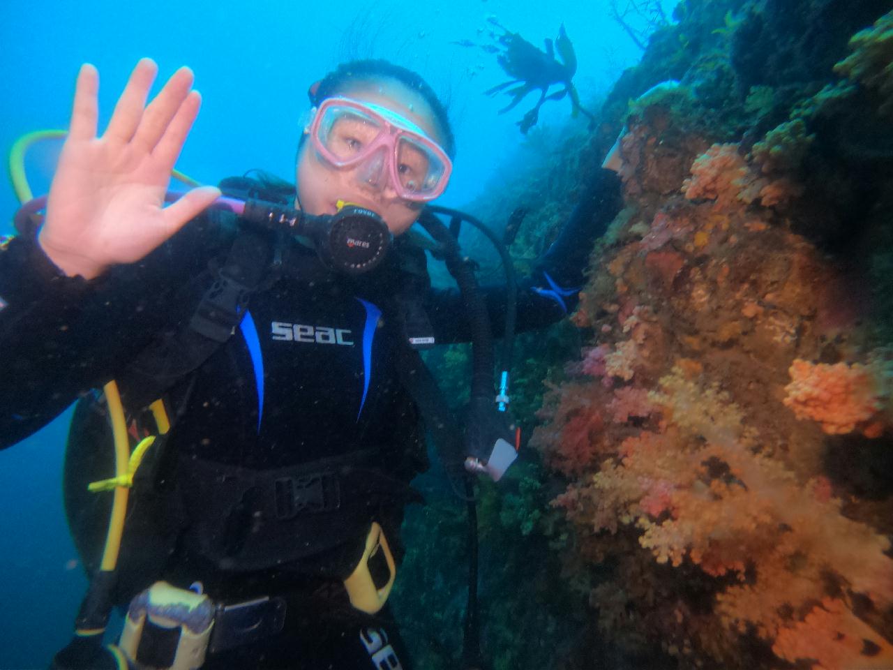 Diving with our guests from China