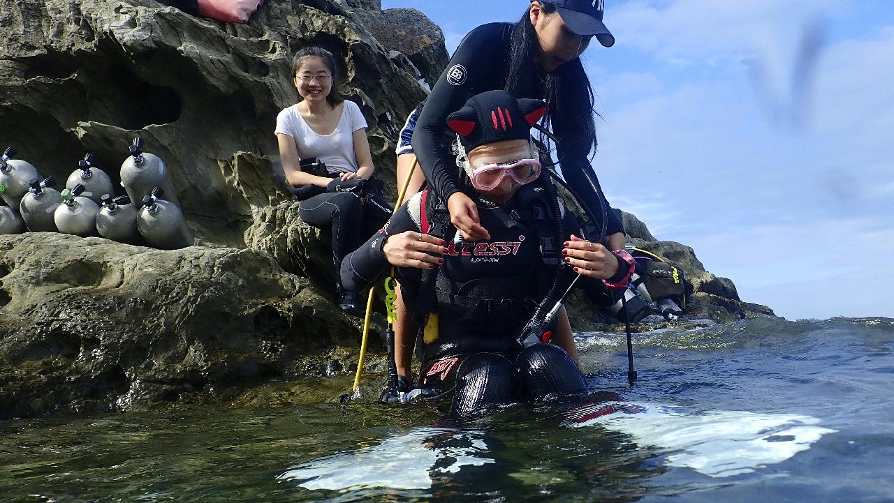 Diving with our guests from China