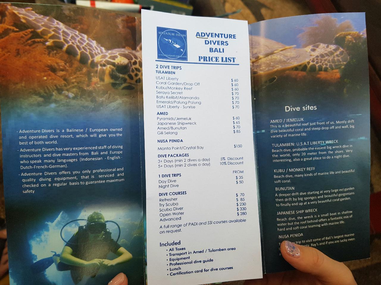 Bali second diving