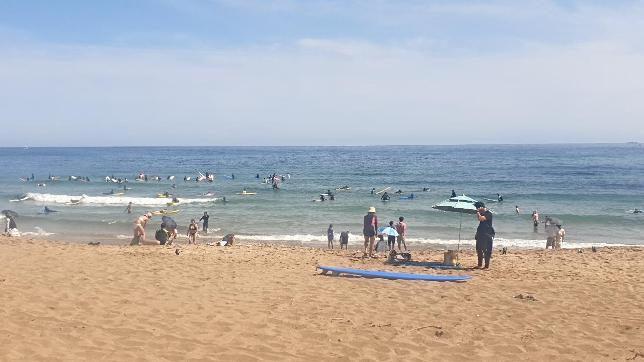 제주도 중문 해수욕장은 서퍼들의 열기로 벌써부터 후끈후끈