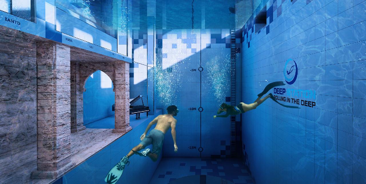 아시아 최대 수심 36m 다이빙풀 딥스테이션이 오픈하네요.