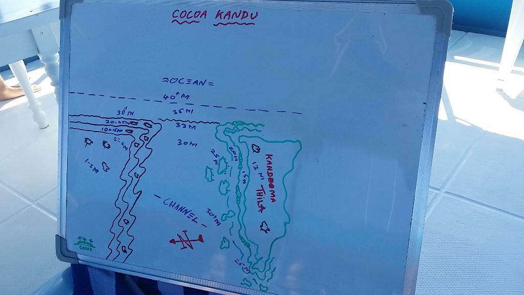 월다이빙 - 몰디브 - 두 리조트섬 중간 채널